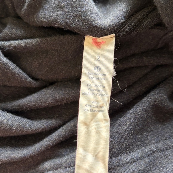 Lululemon Cut Above Hoodie Navy Blue Oversized Stretch French Terry Sz 2 - Picture 6 of 10